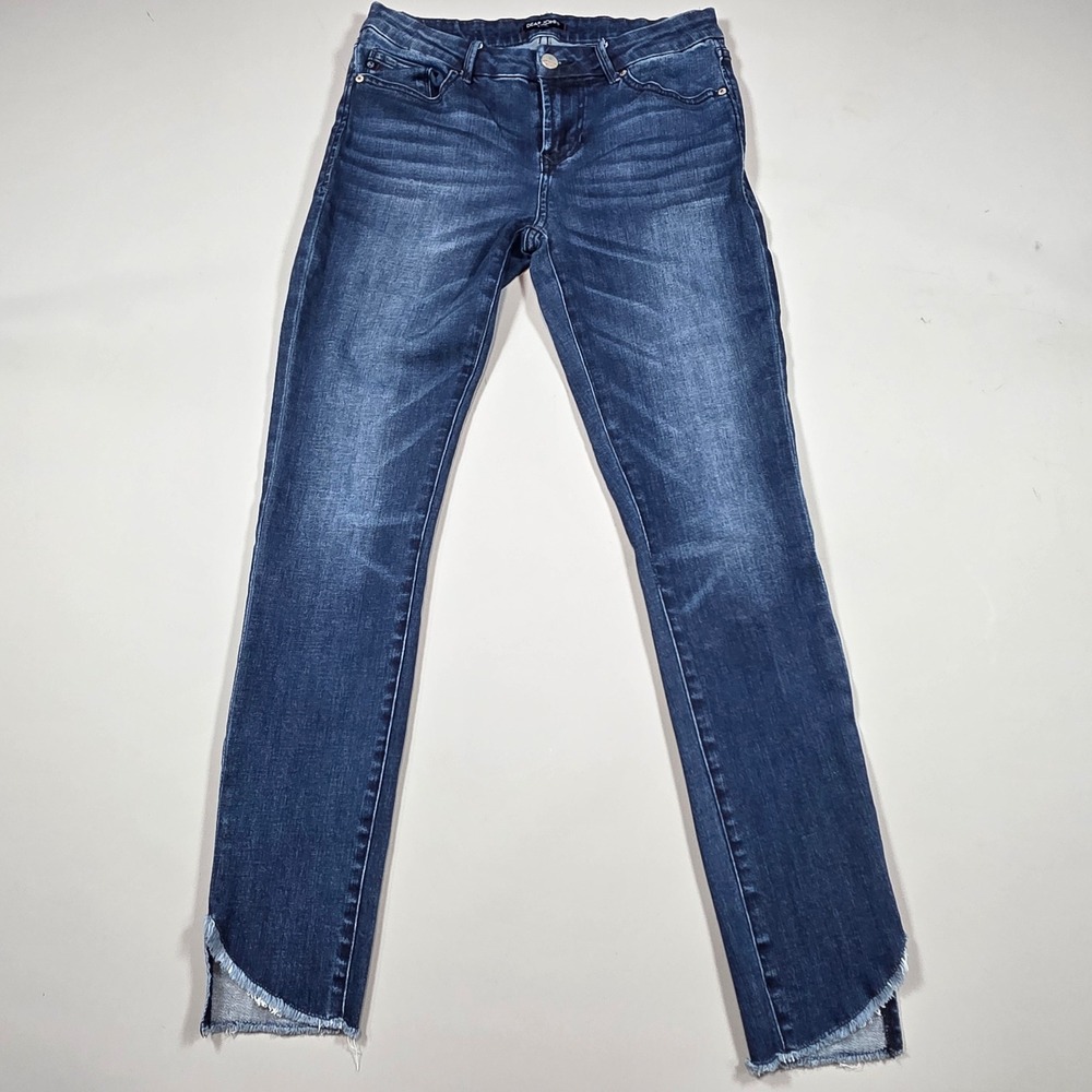 Dear John Jeans Women's Skinny Tulip Hem Ankle Blue 26